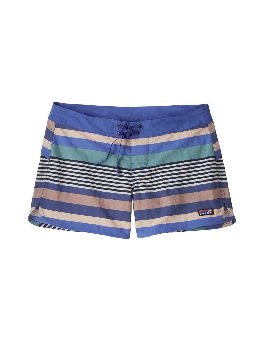 Patagonia Women’s Size 6 Blue Fitz Stripe Texture Wavefarer 4” Boardshorts